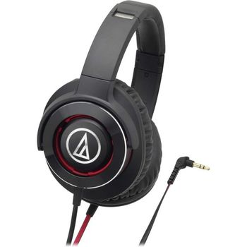 [해외] 오디오 테크니카 헤드폰 SOLID BASS 휴대용 중저음 블랙 레드 ATH WS770 BRD 391066