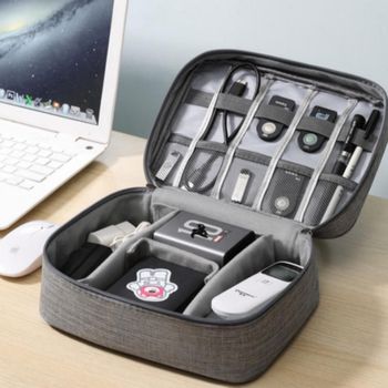 케이블 파우치 보조배터리 충전기 여행용 외장하드 USB 이어폰 멀티 다용도 방수 수납 정리 보조