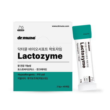 닥터뮨 바이오서포트 락토자임 강아지 고양이 유산균 장 건강 영양제 약효보호제 배변활동 면역