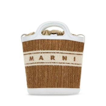 [해외] 마르니 SCMP0056L5P7945 ZO822 Two tone raffia and leather Tropicalia bucket bag