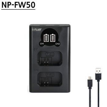 <b>소니</b> NP-FW50 호환 LCD 듀얼 충전기 C타입5핀겸용 카메라 USB충전기 A6500 <b>A6400</b> A6000