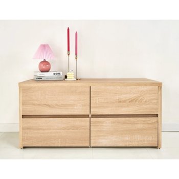 감성 원룸 안방 티비다이 2단 서랍장 120cm (4색) 수납 양말 빈티지 옷 침대 틈새 긴