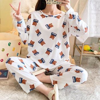 클릭베어 파자마세트 여성 긴팔잠옷 가을잠옷 세트 홈캉스 홈웨어