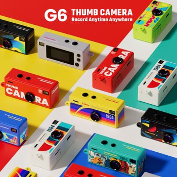 [해외] [해외직구]차메라레트로미니카메라키링 G6 1080P초소형디지털카메라32G SD카드리더기 포함