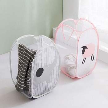 이동식 빨래 바구니 접이식 세탁물 정리함 매쉬 햄퍼 세탁함