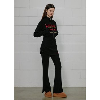 에고이스트 여성 레터링 프린팅 포인트 스커트 레이어드 부츠컷 팬츠 (ER4CP661)