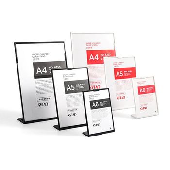 L자디자인 L자형아크릴꽂이 아크릴메뉴디스 L자형메뉴꽂이 A5 L자형꽂이 아크릴메뉴꽂이