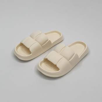 여성용 뚱카롱 쿠션 슬리퍼 아이보리 구름슬리퍼 거실