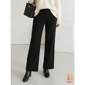 [에이샵] 허리밴드 기모 세미 와이드 롱 슬랙스_ASPT117W25