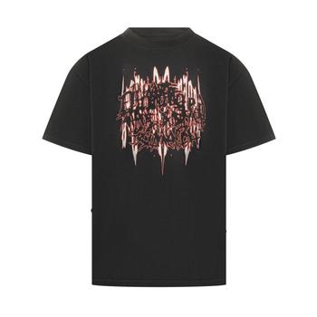 [해외] 26SS 44레이블 반팔 티셔츠 B0030556FA706 P774 BLACK DAMAGE HIGH RISK RED