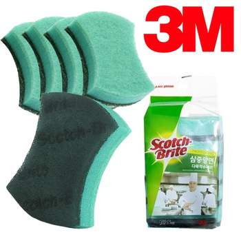 3M AJR279Q9 3243 삼중양면 다목적수세미 프로5개