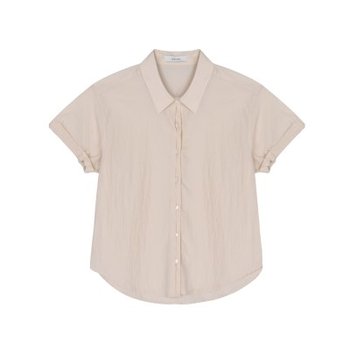 Half roll-up Shirt - Cream