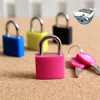 귀여운 컬러 자물쇠 열쇠 달린 다이얼 미니