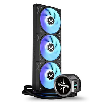 TCOMAS EDGE DUAL LCD 360 ARGB CPU수랭쿨러 블랙