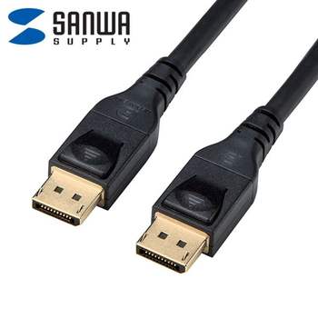 SANWA DisplayPort 1.4 액티브 리피터 케이블 10M 디스플레이포트 DP케이블 리피터케이블
