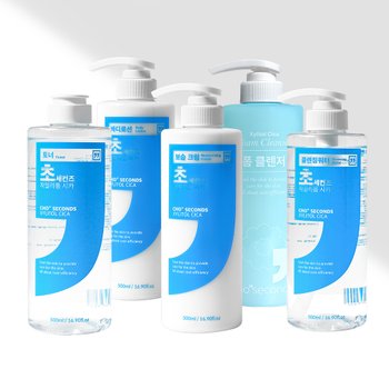 (500ml x 3개) 초세컨즈 자일리톨 시카 비건 토너 클렌징워터 크림 클렌징폼