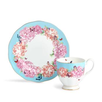 [해외직구] ROYAL ALBERT 로얄알버트 미린다커 블루 찻잔 접시 2피스세트 300ml