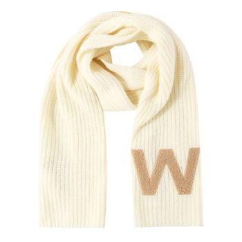 막스마라 BARDIES 시어링 로고 패치 머플러 아이보리 60317230