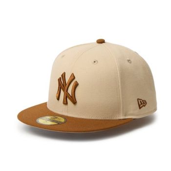 [해외] 뉴에라 맨즈 우먼 모자 59FIFTY Powered by GOROMIN-NANO 뉴욕 양키스 15175514 -베이지 1443514