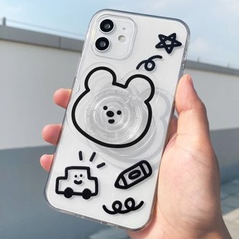 [투명톡+젤리케이스 피식고미]아이폰14 프로 맥스 갤럭시s22 a52s a3