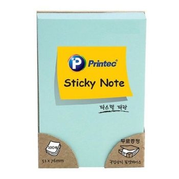 [VCMOHEYM]스티키노트 텔 메모지 파랑 100매 51x76mm