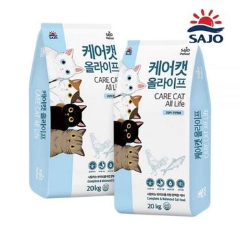 사조펫 고양이 사료 대용량 전연령용 길냥이 길고양이 사료 케어캣 20kg (44302864)