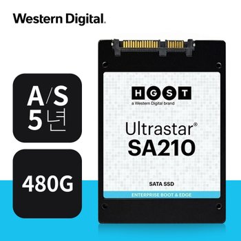웨스턴디지탈 [Western Digital] HGST Ultrastar SATA SSD SA210 480GB/2.5inch /SATA /M.2 /무상5년보증기간