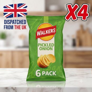 [해외] 6개입 4팩 워커스 피클드어니언 멀티팩 톡쏘는 양파맛 감자칩 Walkers Pickled Onion