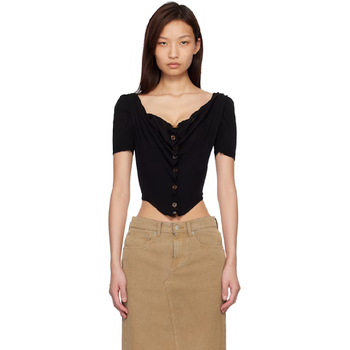 26 SS 비비안웨스트우드 블랙 베아 코르셋 가디건 블라우스 261314F10700