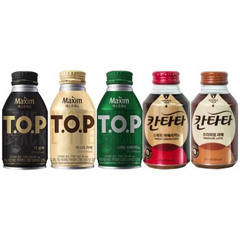 캔커피 칸타타 티오피 275ml 6캔/12캔/24캔 블랙 마스터라떼 스위트 아메리카노
