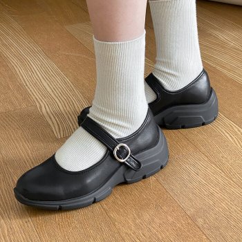 컴온슈 / 필링 발편한 키높이스니커즈 단화 메리제인 폭신한 쿠션감 통굽단화 (5cm)