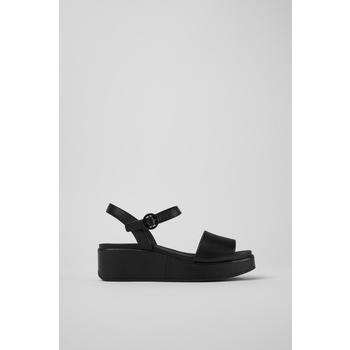 [해외] 캠퍼 블랙 플랫폼 레더 스트랩 샌들 Misia / K200564-012 BLACK