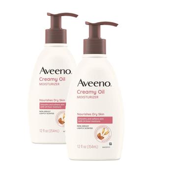 [해외] Aveeno 아비노 크리미 오일 바디 모이스처라이저 로션 354ml 2팩