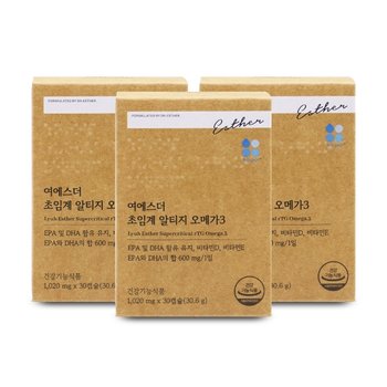 여에스더 초임계 알티지 오메가3 1020mg x 30캡슐 X 3박스 I