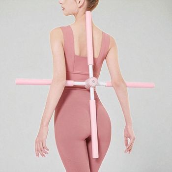 굽은등 바른자세 밸런스바 홈트 요가 척추 스트레칭봉