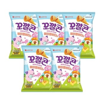 메이플스토리 X 꼬깔콘 메이플버터맛 134g x5개