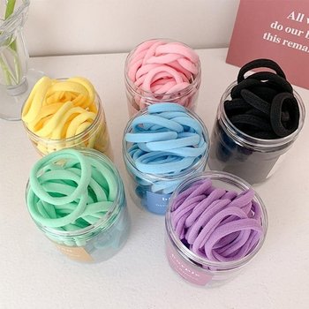 파스텔 대용량 헤어 머리끈 밴드 50P LM0536 헤어밴드 (WFG8DNO)