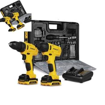 스탠리 충전콤보세트 SCHI12S2KA 10.8v 1SET 충전드릴 공구세트 무선 전동