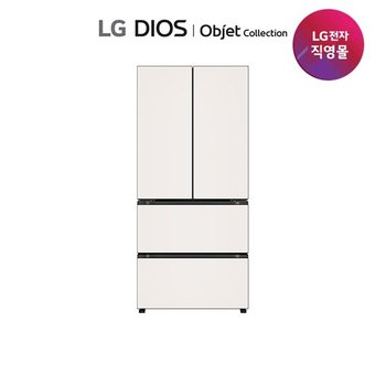 LG Fit & Max 오브제 김치톡톡 글라스 4도어 480L 김치냉장고 Z484GBB123S