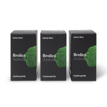 브로리코 액티브 27g 브로콜리 추출물 건강식품 90정 3병 3개월