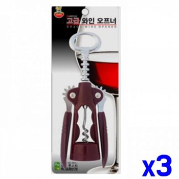 코르크따개 스크류 병따개 3개 병맥주오프너 캔오