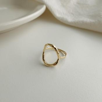 유라드 앤틱 컷아웃 여성 링 얇은링 은색