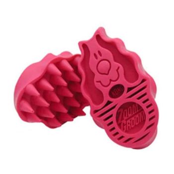 웰시코기빗 푸들브러쉬 KONG 강아지브러쉬 S 레드 메이크업도구