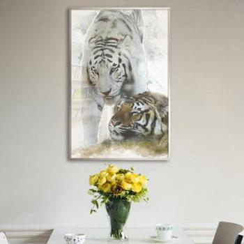 아트박스/꾸밈 cx675-백호의매력_중형메탈액자