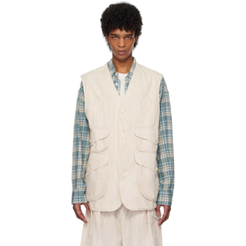 25 FW Engineered Garments 베이지   화이트 헌팅 베스트 251175M185001