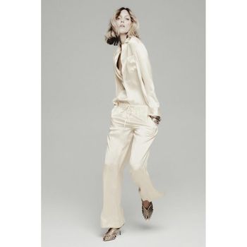 [해외] 우먼 ZARA 자라 ZW 컬렉션 100% 실크 파자마 트라우저스 바지 팬츠 - 베이지 10986379