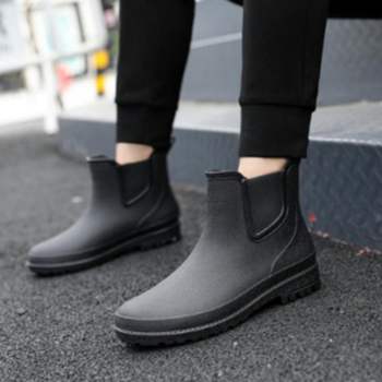 남성 방수 레인부츠 첼시 장화 낚시 신발 작업용 봄비 슈즈