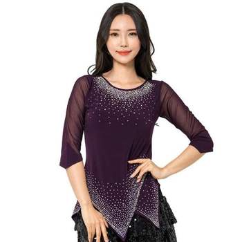 LDT23900 GF69ZO18 밑vv티 세트 테마 옷 여성 파티 라틴댄스 치마 상의 복장 시즌 메쉬 벨리 클