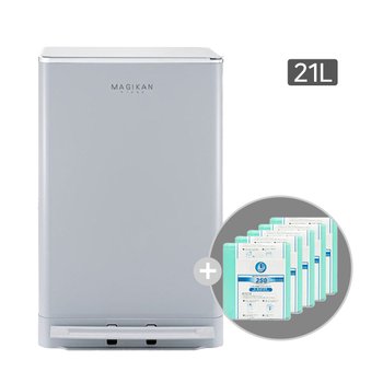 매직캔 휴지통 쓰레기통 크롬히포 271L 그레이 (추가 리필 4롤)