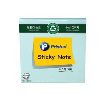 스티키노트 메모지 파랑 76X76100매E7676B 3개
